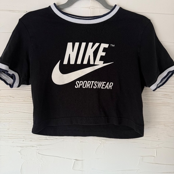 Nike Vintage Style Crop Top | Black | Size Small (S) - Picture 2 of 5